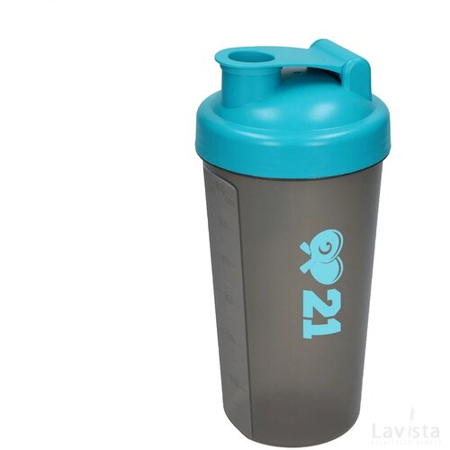 Shaker Proteïn Drinkbeker Turquoise/Grijs