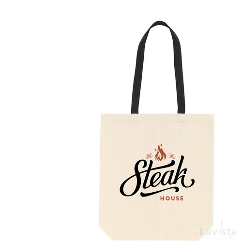 Canvas Shoppy Colour (220 G/M²) Tas Zwart