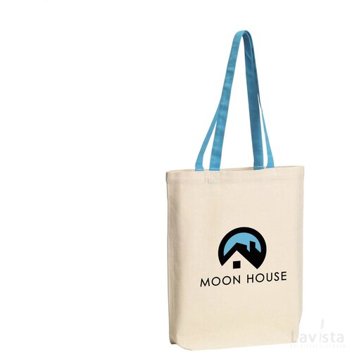 Canvas Shoppy Colour (220 G/M²) Tas Lichtblauw