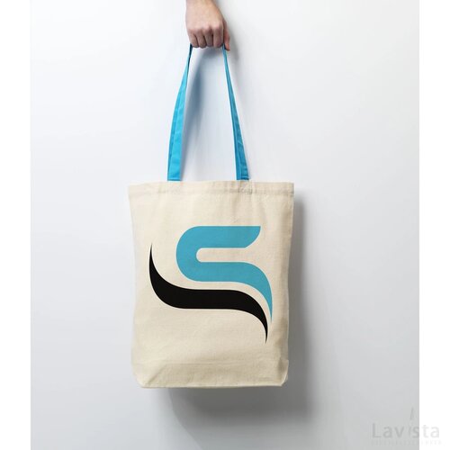 Canvas Shoppy Colour (220 G/M²) Tas Lichtblauw