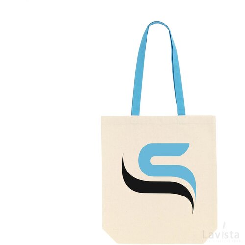 Canvas Shoppy Colour (220 G/M²) Tas Lichtblauw