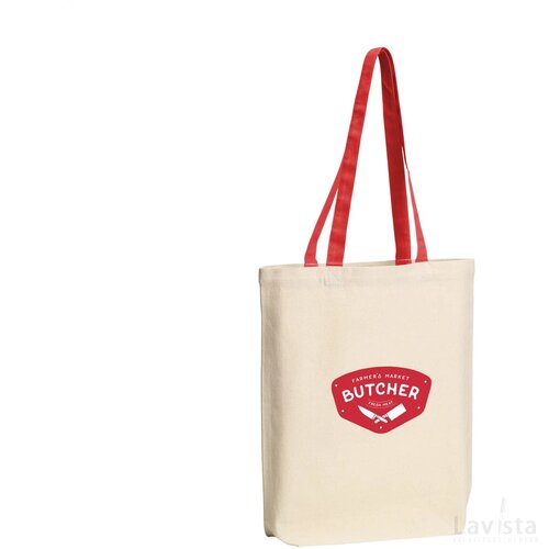 Canvas Shoppy Colour (220 G/M²) Tas Rood