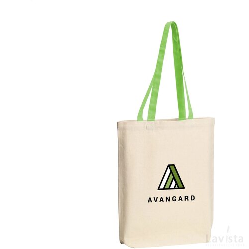 Canvas Shoppy Colour (220 G/M²) Tas Limegroen