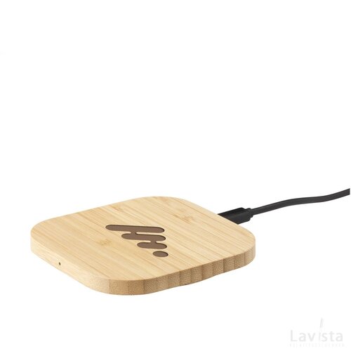 Bamboo 5W Wireless Charger Draadloze Oplader Hout