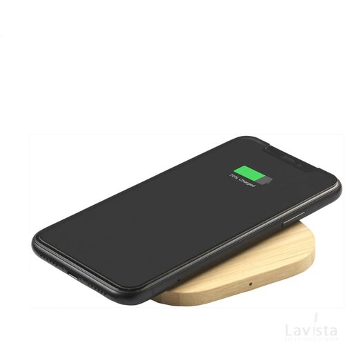 Bamboo 5W Wireless Charger Draadloze Oplader Hout