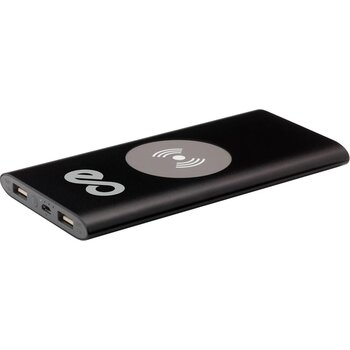 Aluminium 8000 Wireless Powerbank Draadloze Oplader Zwart