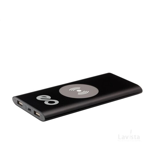 Aluminium 8000 Wireless Powerbank Draadloze Oplader Zwart