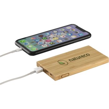 Bamboo 4000 Powerbank Externe Oplader Hout