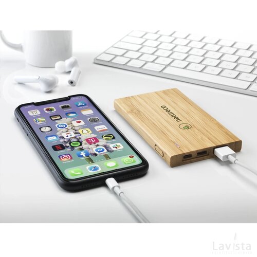 Bamboo 4000 Powerbank Externe Oplader Hout