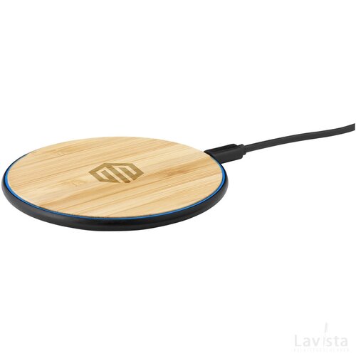 Bamboo 10W Wireless Fast Charger Draadloze Snellader Hout
