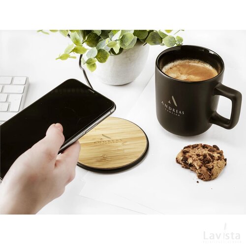 Bamboo 10W Wireless Fast Charger Draadloze Snellader Hout