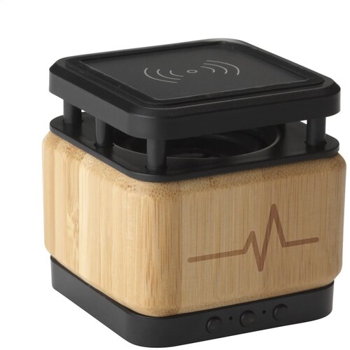 Bamboe Speaker met Draadloze Oplader - Kerstgeschenk