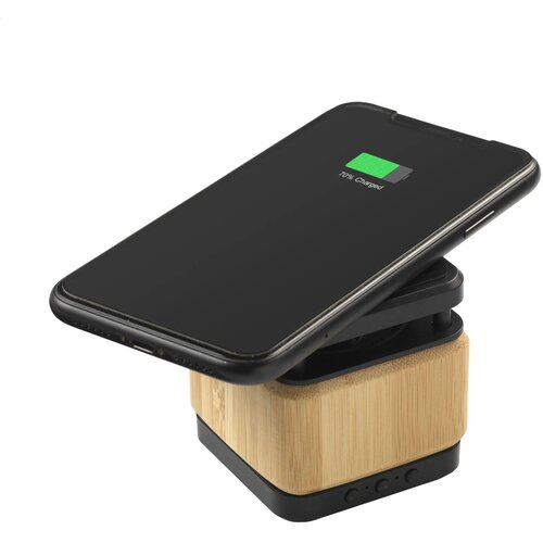 Bamboe Speaker met Draadloze Oplader - Kerstgeschenk