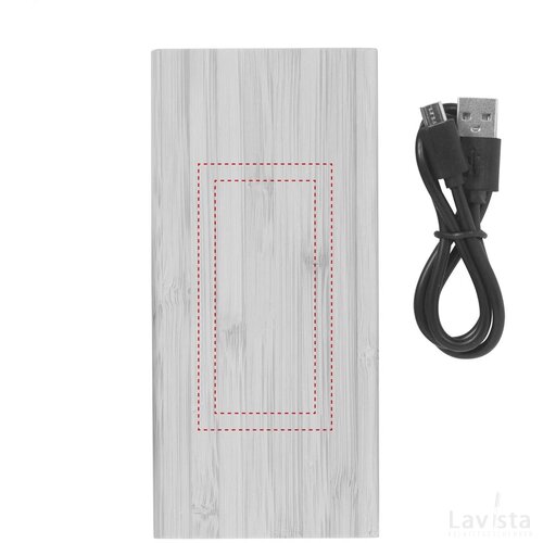 Bamboo 8000 Wireless Powerbank Draadloze Oplader Hout