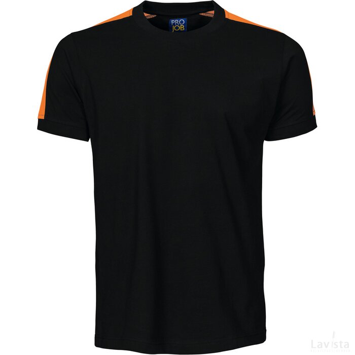 Heren projob 2019 t-shirt zwart/oranje