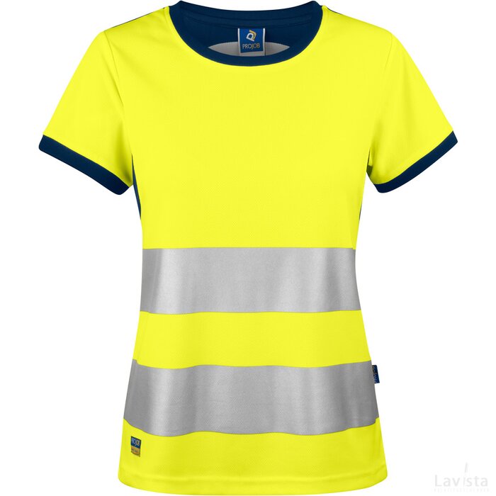 Vrouwen projob 646012 tshirt geel/marine