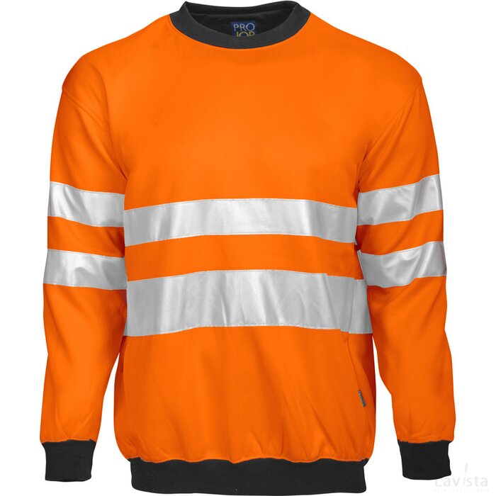 Heren projob 6101 sweatshirt oranje/zwart