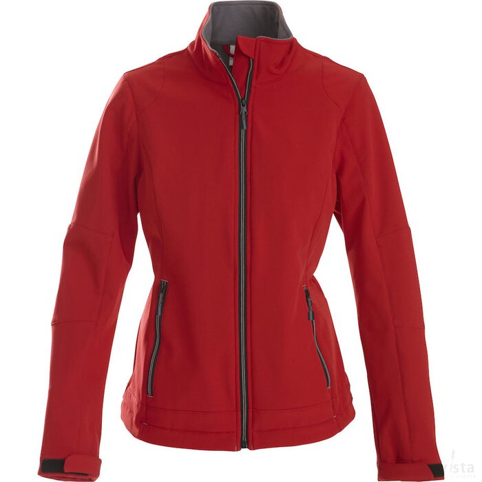 Vrouwen printer trial lady softshell jacket rood