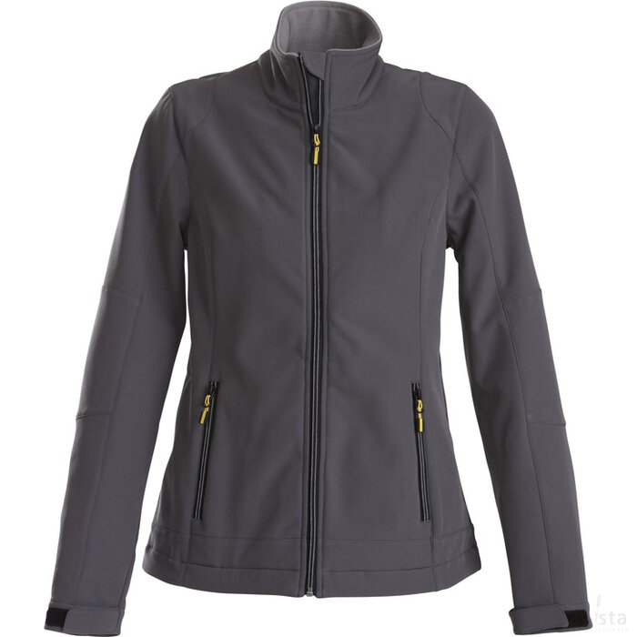 Vrouwen printer trial lady softshell jacket staalgrijs