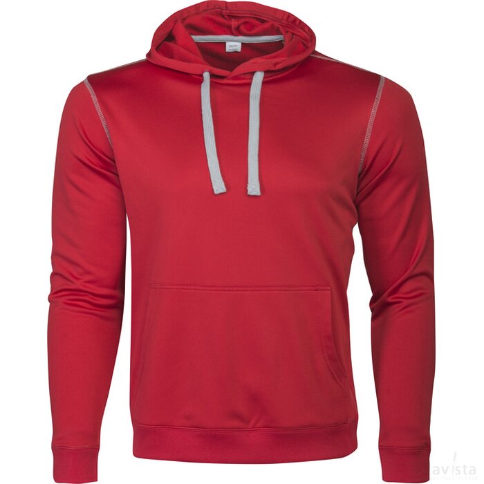 Heren printer pentathlon hooded sweater rood