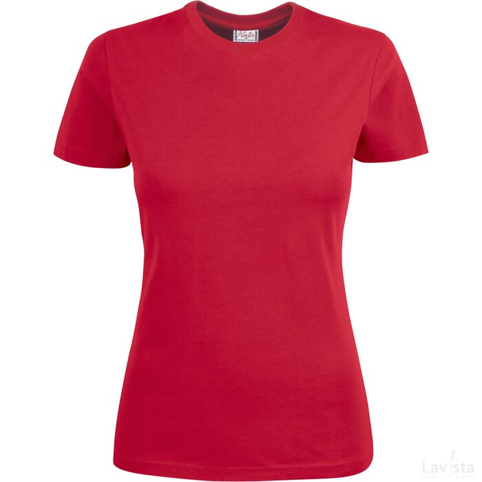 Vrouwen printer heavy t-shirt lady rood
