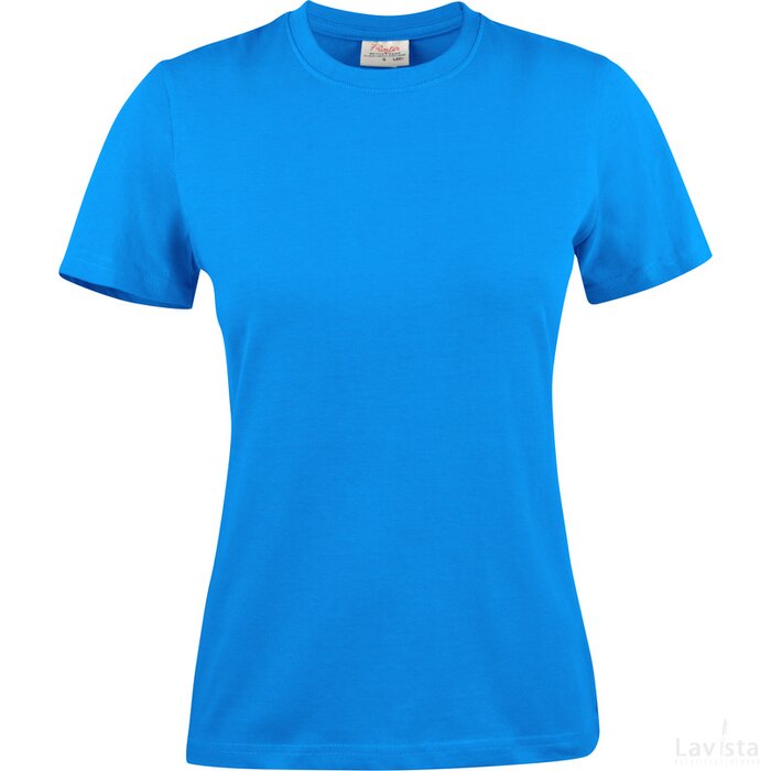 Vrouwen printer light t-shirt lady oceaanblauw