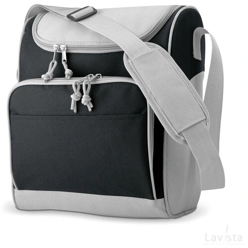 Koeltas met voorvak Zipper zwart