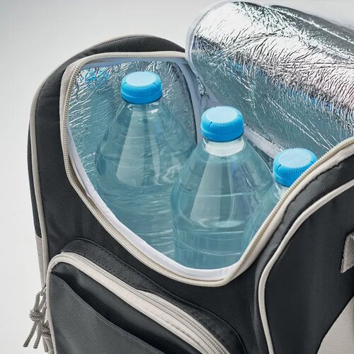 Koeltas met voorvak Zipper zwart