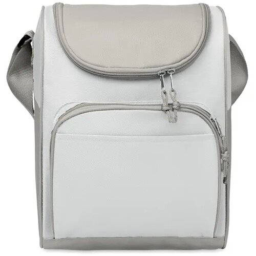 Koeltas met voorvak Zipper wit