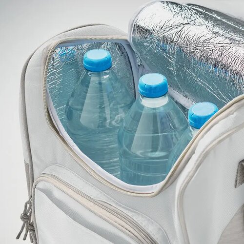 Koeltas met voorvak Zipper wit