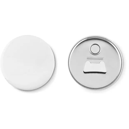 Koelkastmagneet en flesopener Zilver