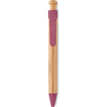 Balpen van bamboe/tarwe Toyama rood