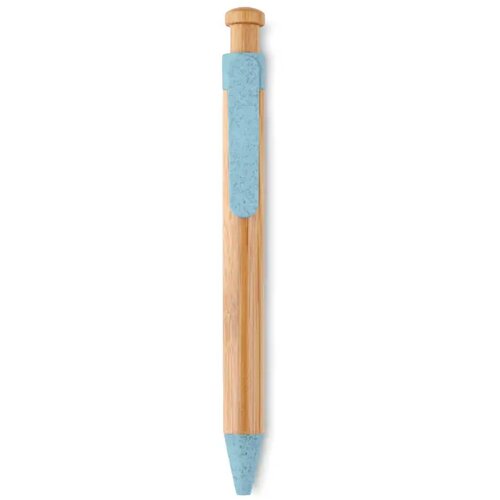 Balpen van bamboe/tarwe Toyama blauw