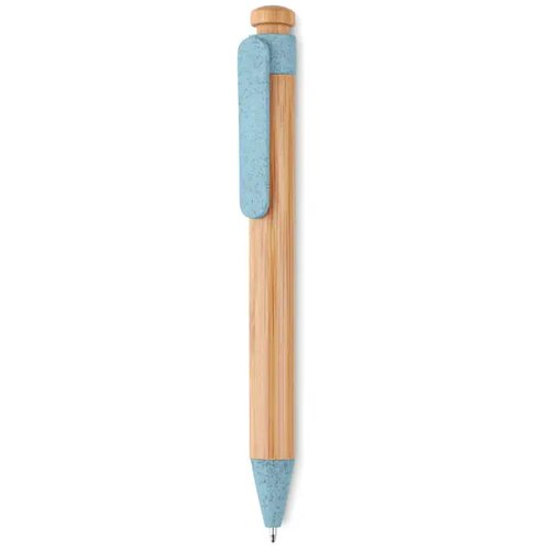 Balpen van bamboe/tarwe Toyama blauw