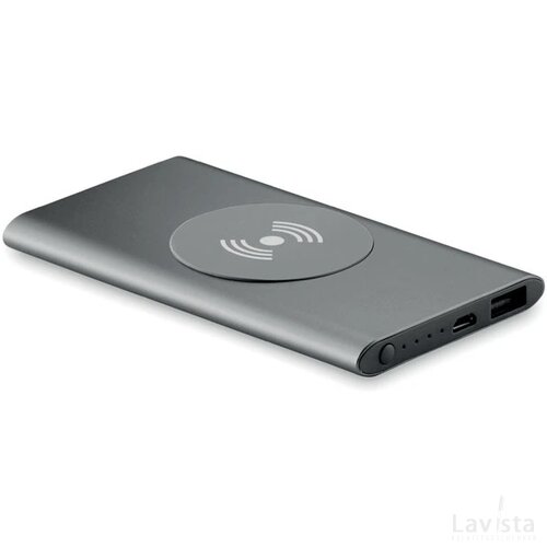 Draadloze powerbank Power&wireless titanium