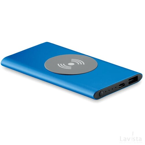Draadloze powerbank Power&wireless royal blauw