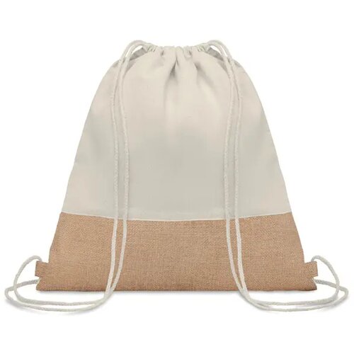 Rugzak met jute India beige