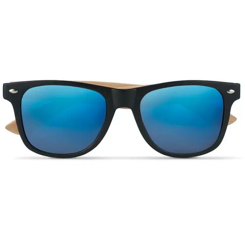 Zonnebril met bamboe frame Blauw