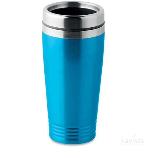 Dubbel wandige reisbeker Rodeo colour turquoise