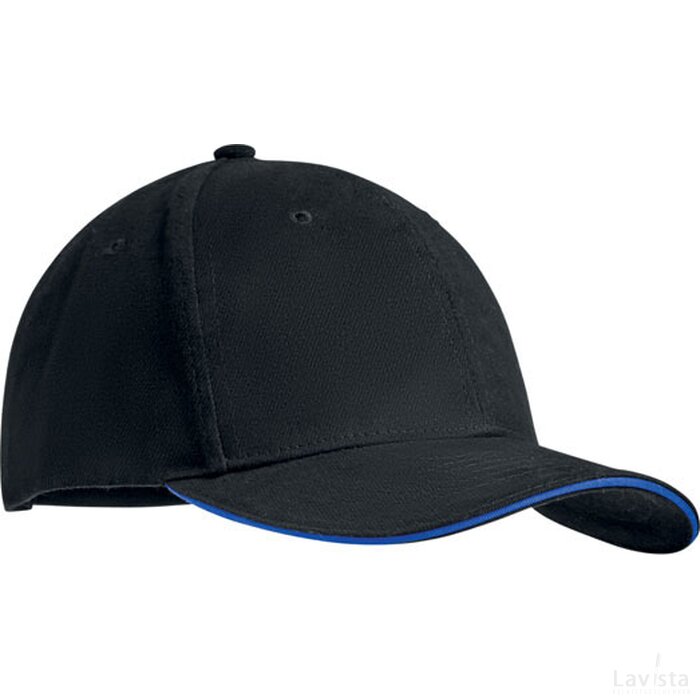 Brushed cotton basebal cap Dunedin royal blauw
