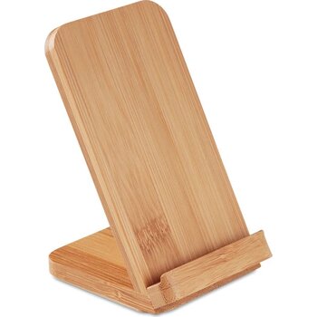 Draadloze bamboe oplaadstation Wirestand hout