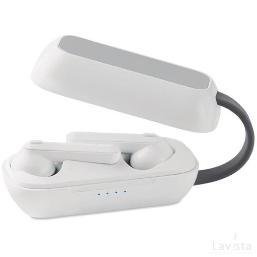Stereo oordopjes met oplader Folk wit