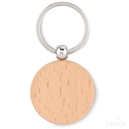Houten sleutelhanger rond Toty wood hout