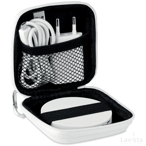 Draadloos opladen set Wireless plato set wit