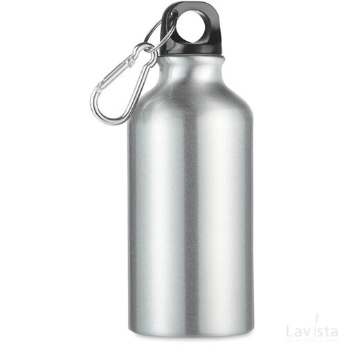Aluminium drinkfles 400 ml Mid moss mat zilver