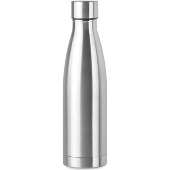 Dubbelwandige drinkfles 500 ml Belo bottle mat zilver