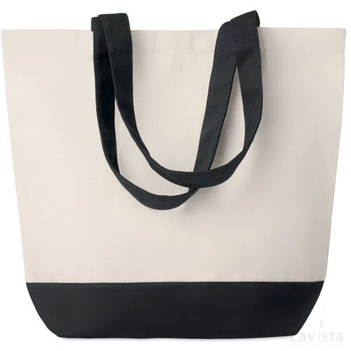 Canvas strandtas 280 g/m² Kleuren bag zwart