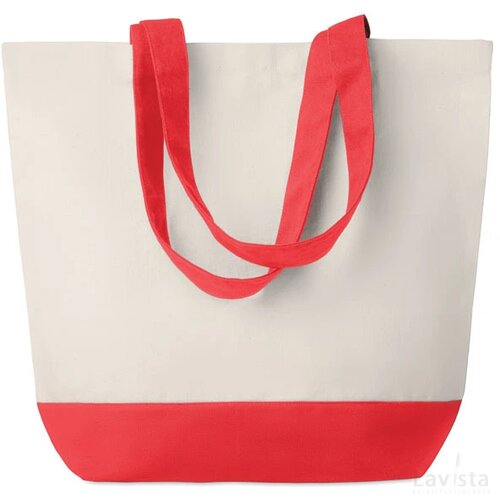 Canvas strandtas 280 g/m² Kleuren bag rood
