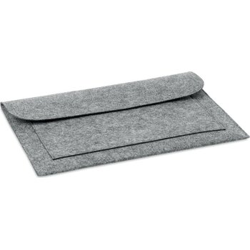 Vilten laptophoes Pouchlo grijs