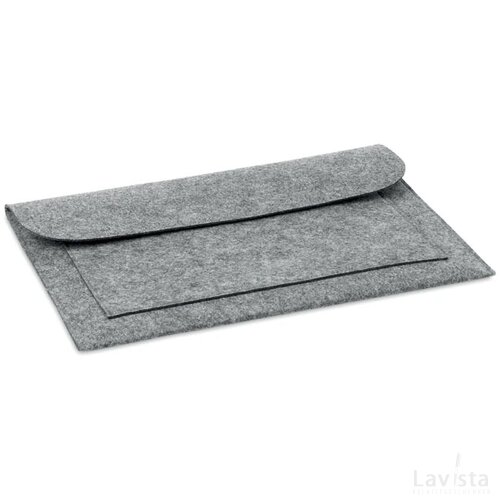 Vilten laptophoes Pouchlo grijs